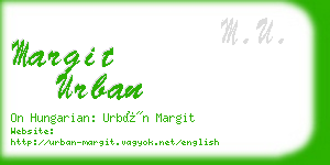 margit urban business card